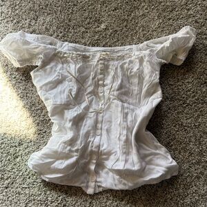 Hollister White Off-Shoulder Blouse